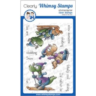 Stempel "Winter Sports Dragons" Whimsy Stamps