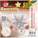 Faltblätter Bascetta Stern "Winterornament" weiß 15cm 32 Blatt