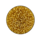 Rocailles Silbereinzug, gold, 2,3 mm, 17 g
