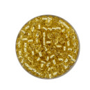 Rocailles Silbereinzug, gold, 4,0 mm, 17 g