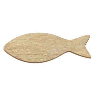 Holzstreuteile "Fisch" braun, 5 cm, 15 Stück