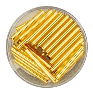 Glasstifte goldfarbend silbereinzug, 19 mm, 12 g