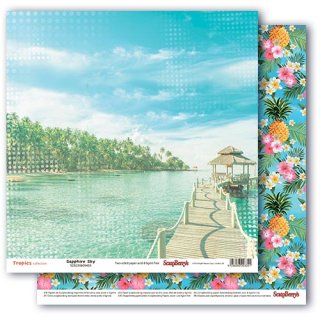 Papier "Tropics - Sapphire Sky" 30,5 x 30,5 cm