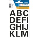 Sticker "Buchstaben" schwarz 2,5 cm  wetterfest