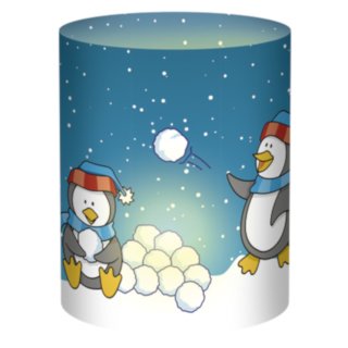 Mini Tischlicht "Pinguine" Ø 8 cm,  5er Pack