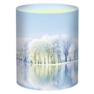 Mini Tischlicht "Verschneites Ufer" Ø 8 cm,  5er Pack