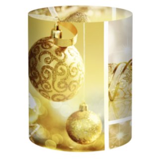Mini Tischlicht "Weihnachtsbaumkugel" Ø 8 cm,  5er Pack