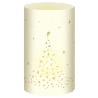 Silhouetten Tischlicht "Weihnachtsbaum" Ø 8 cm, 5er Pack
