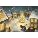 Adventskalenderkarte "Weihnachten im Dorf"
