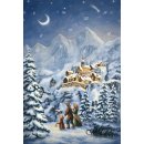 Adventskalenderkarte "Weihnachten in den Bergen"