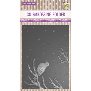 Embossing Folder "Vogel auf Zweig" 10 x 15 cm