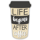 Formmagnet "Life begins after coffee"