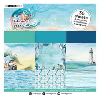 Studio Light Paper Pad "Take me to the Ocean" 36 Bl, 15 x 15