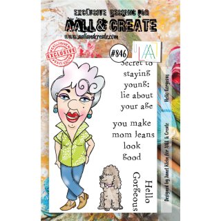 Stempel "Hello Gorgeous" A7 Aall and Create