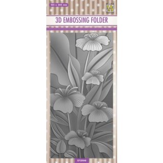 Embossing Folder "Blumen - Lilien" 10 x 20 cm