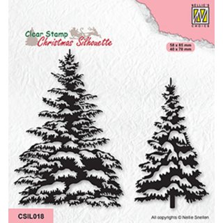 Stempel "Christmas Silhouette - Snowy Pinetrees" Nellies Choice