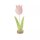 Filz-Tulpe mit Holzsockel, 22 cm, rosa