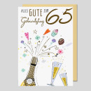 Geburtstagskarte "Zahl 65" Serie AVANTGARDE
