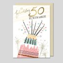 Geburtstagskarte "Zahl 50" Serie AVANTGARDE