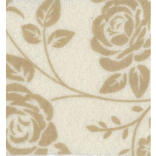 Bastelfilz "Rosen" 30 x 40 cm, 1 mm beige / creme