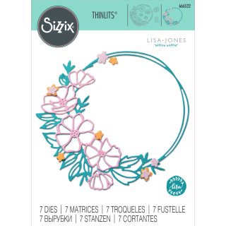 Stanzschablone Thinlits "Floral Round" Sizzix